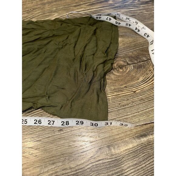 Melrose And Market Olive Moss Pull-On Trousers Pants Drawstring Waist Pockets. N - Picture 10 of 11